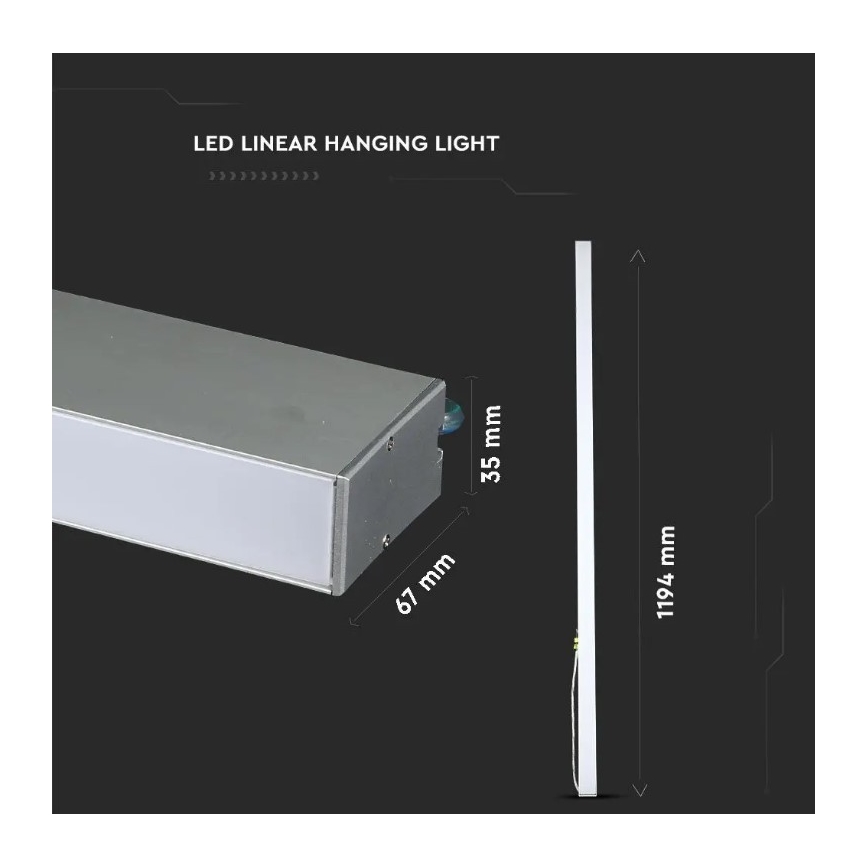 LED pendel SAMSUNG CHIP LED/40W/230V 4000K sølvfarvet