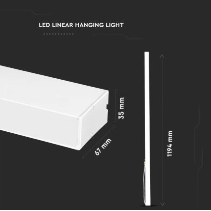 LED pendel SAMSUNG CHIP LED/40W/230V 6400K hvid