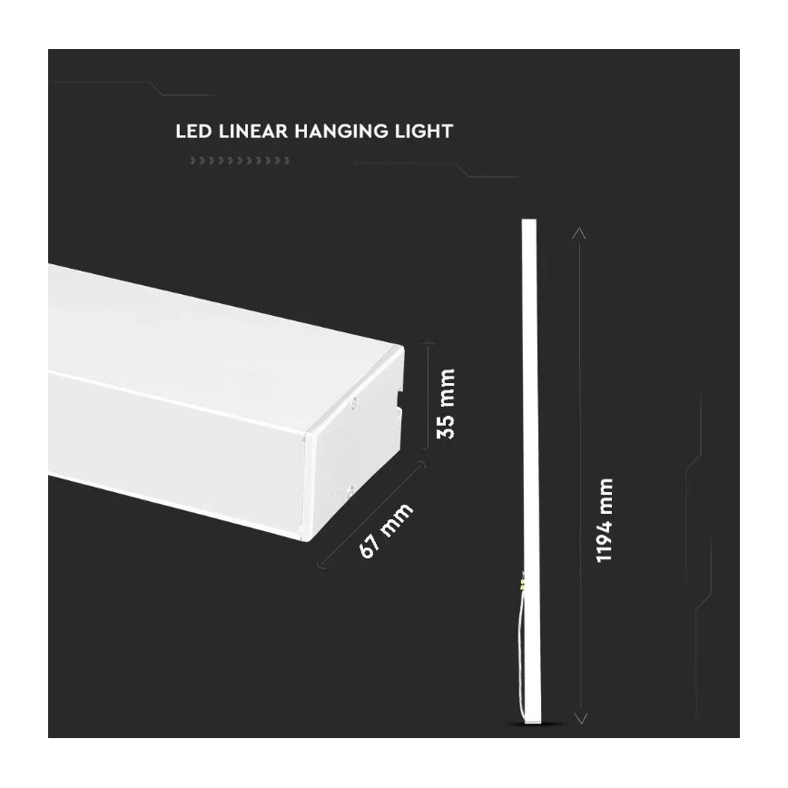LED pendel SAMSUNG CHIP LED/40W/230V 6400K hvid