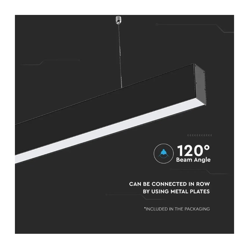 LED pendel SAMSUNG CHIP LED/40W/230V 6400K sort