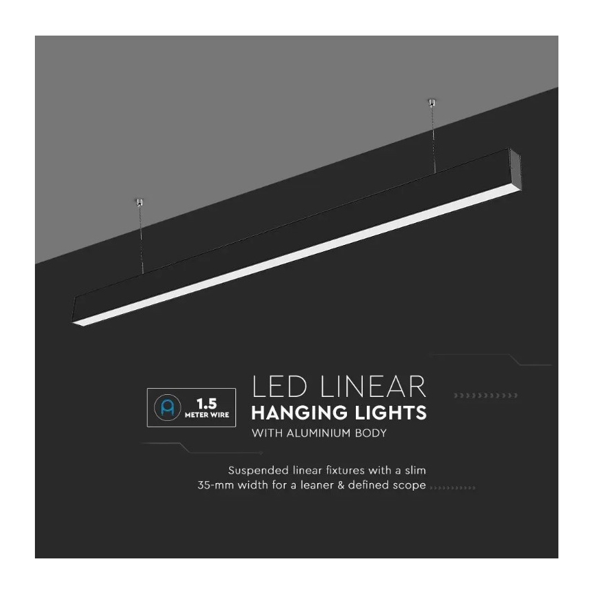 LED pendel SAMSUNG CHIP LED/40W/230V 6400K sort