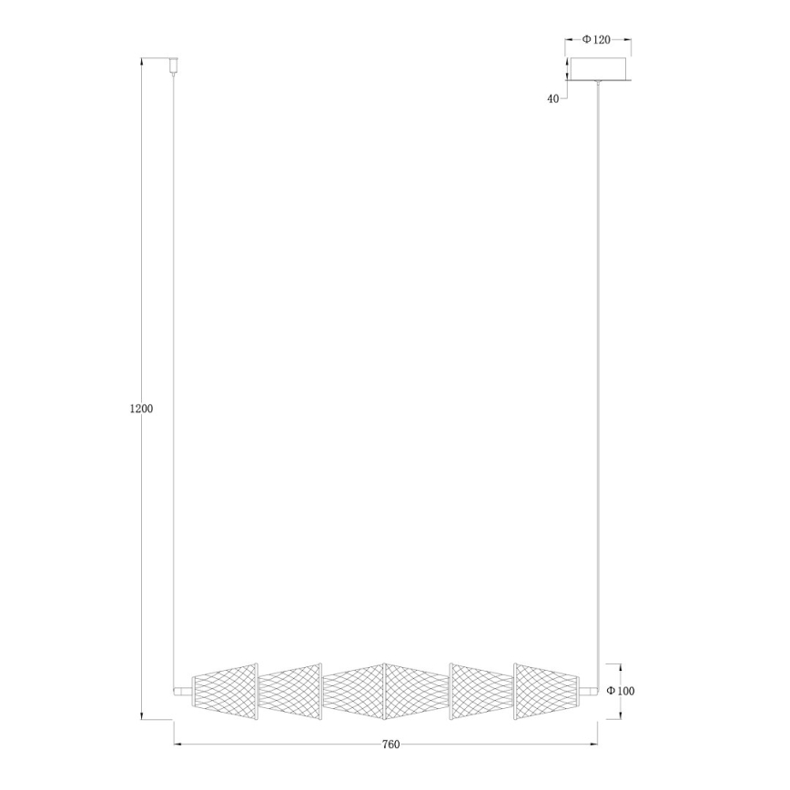 LED pendel SANSA LED/11W/230V guldfarvet/transparent