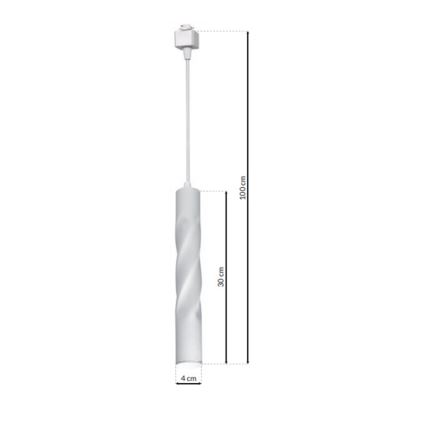 LED pendel til lampeskinne TRACK PENDANT LED/3W/230V hvid