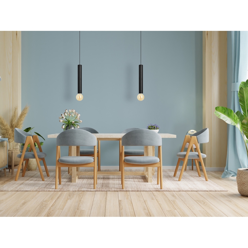 LED Pendel TUBA 1xGU10/20W/230V sort