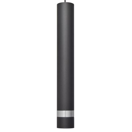 LED pendel TUBA 1xGU10/4,8W/230V sort/skinnende krom