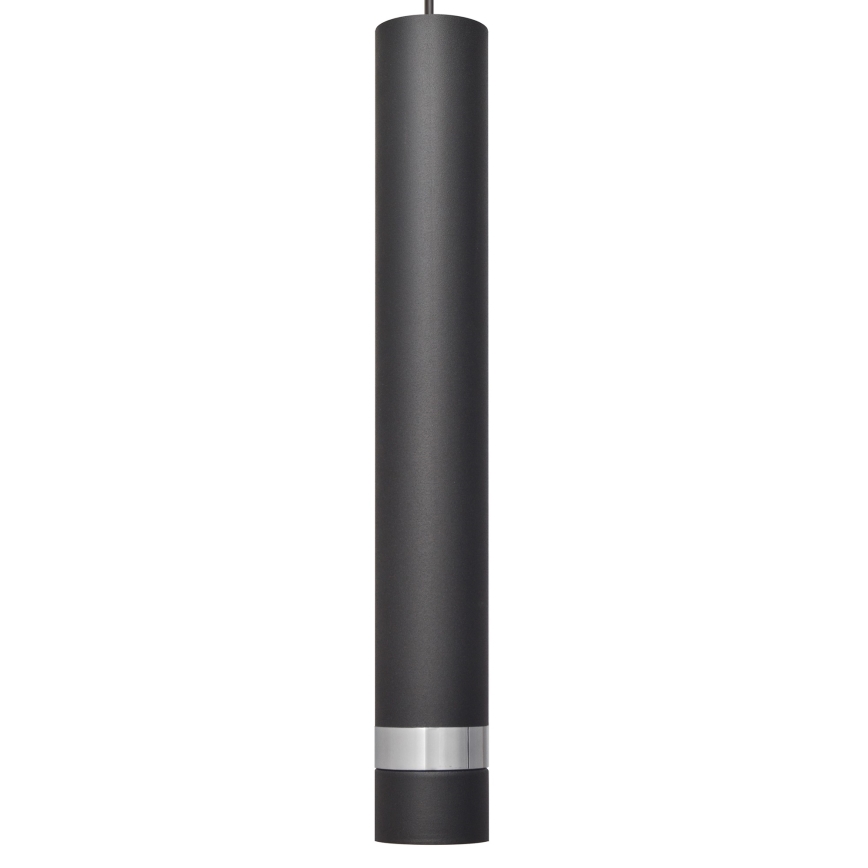 LED pendel TUBA 1xGU10/4,8W/230V sort/skinnende krom