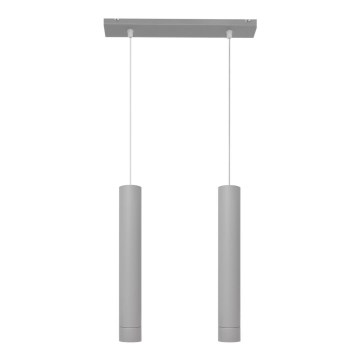 LED Pendel TUBA 2xGU10/4,8W/230V grå