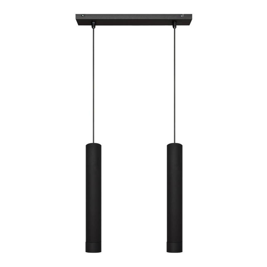 LED Pendel TUBA 2xGU10/4,8W/230V sort