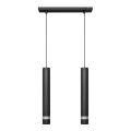 LED Pendel TUBA 2xGU10/4,8W/230V sort/mat krom