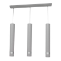 LED Pendel TUBA 3xGU10/4,8W/230V grå/mat krom