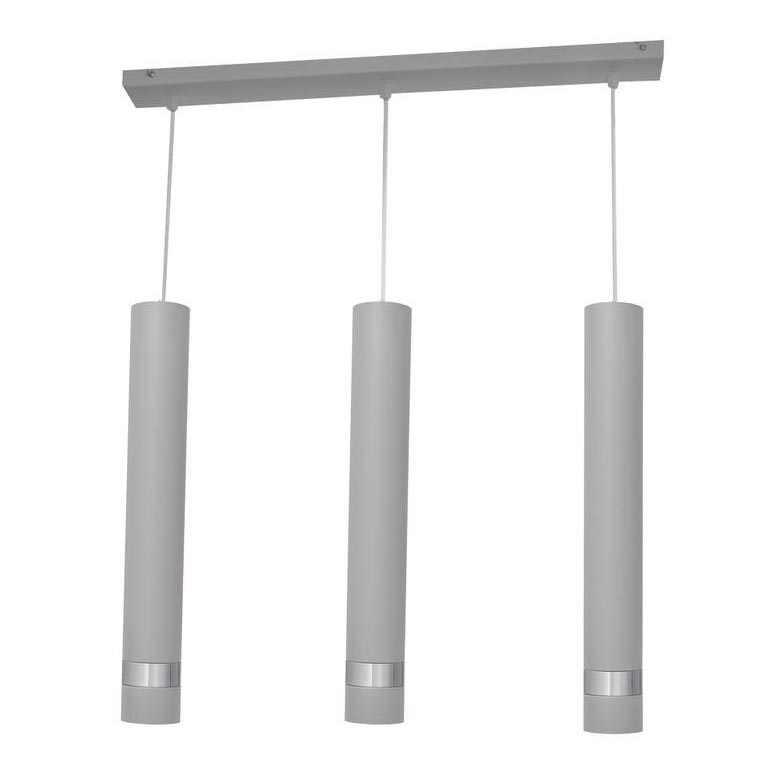 LED Pendel TUBA 3xGU10/4,8W/230V grå/mat krom