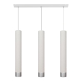 LED Pendel TUBA 3xGU10/4,8W/230V hvid/mat krom