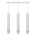 LED Pendel TUBA 3xGU10/4,8W/230V hvid/mat krom