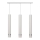 LED Pendel TUBA 3xGU10/4,8W/230V hvid/mat krom