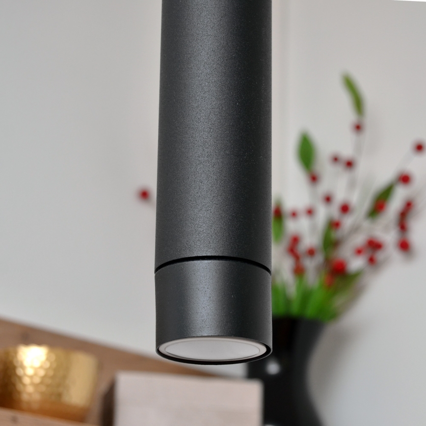 LED Pendel TUBA 3xGU10/4,8W/230V sort