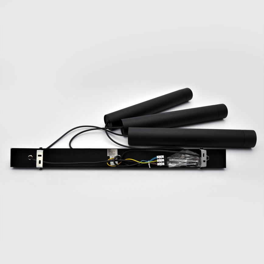 LED Pendel TUBA 3xGU10/4,8W/230V sort