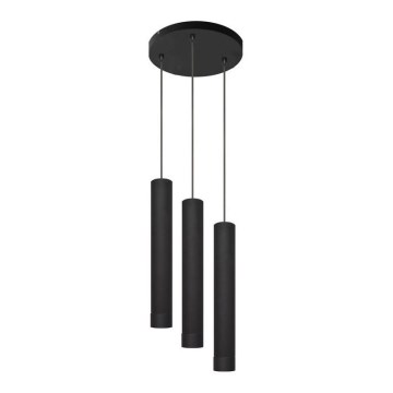 LED Pendel TUBA 3xGU10/4,8W/230V sort