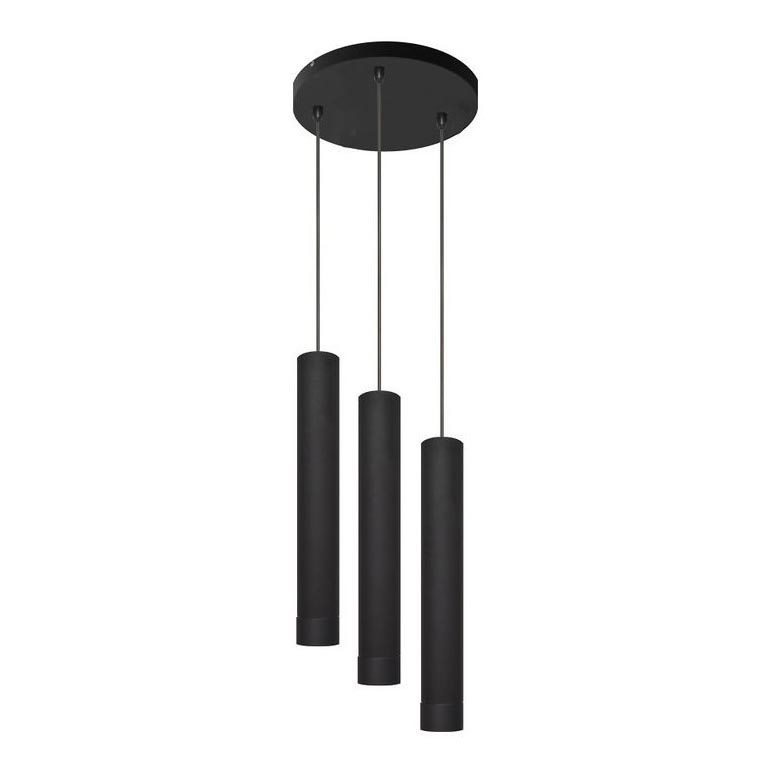 LED Pendel TUBA 3xGU10/4,8W/230V sort
