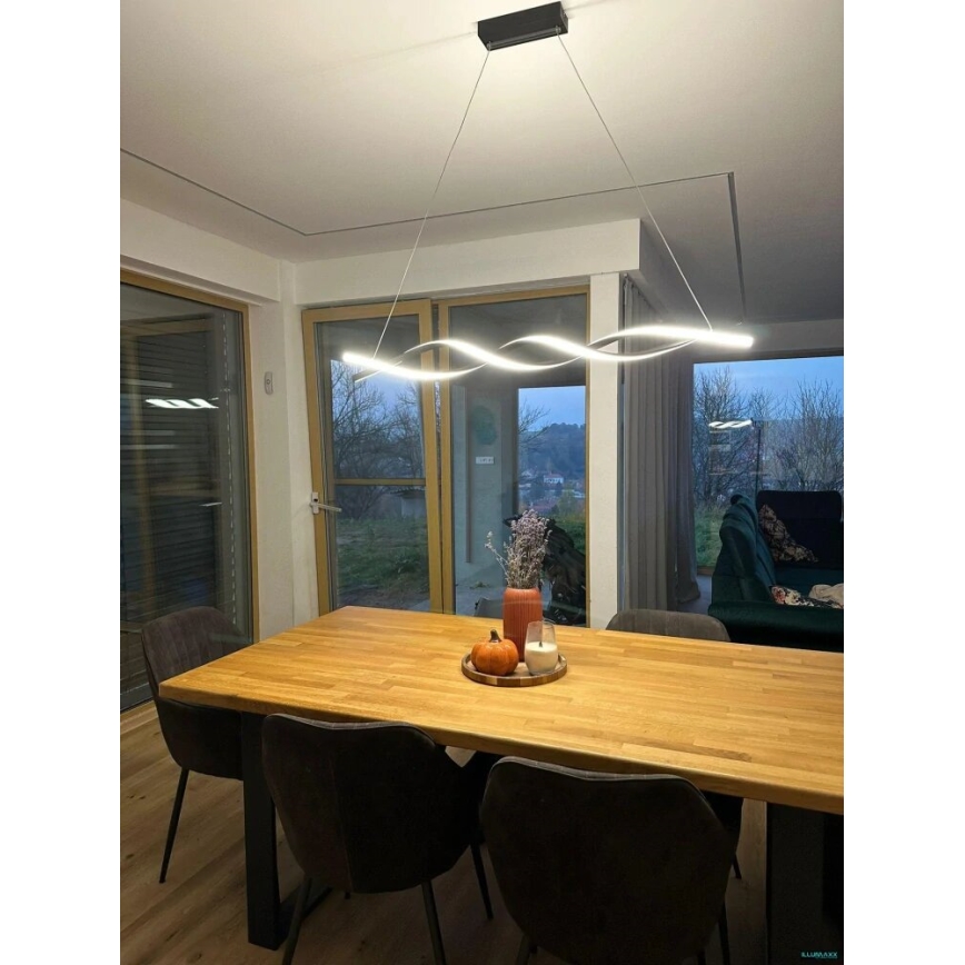 LED pendel TWIST LED/37W/230V 4000K 120 cm sort