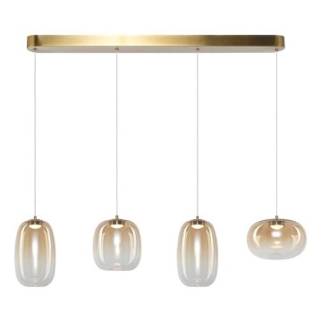 LED pendel VASO LED/15W/230V guldfarvet/røget