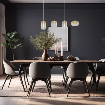 LED pendel VASO LED/15W/230V guldfarvet/røget