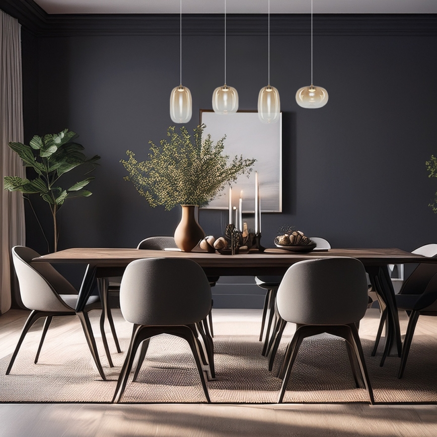 LED pendel VASO LED/15W/230V guldfarvet/røget