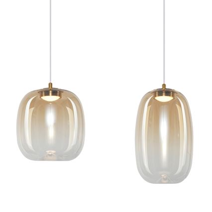 LED pendel VASO LED/15W/230V guldfarvet/røget