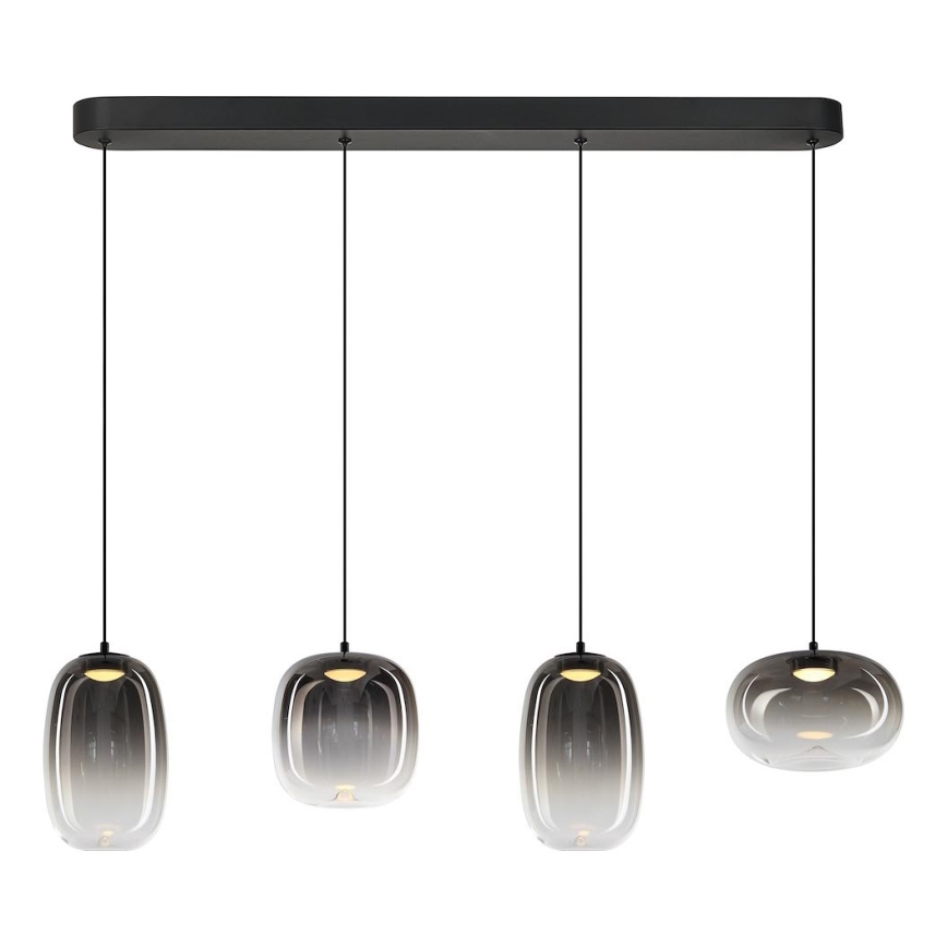 LED pendel VASO LED/15W/230V sort/røget