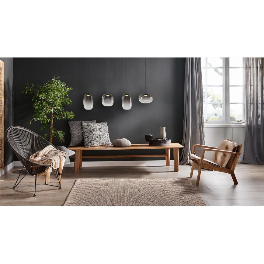 LED pendel VASO LED/15W/230V sort/røget
