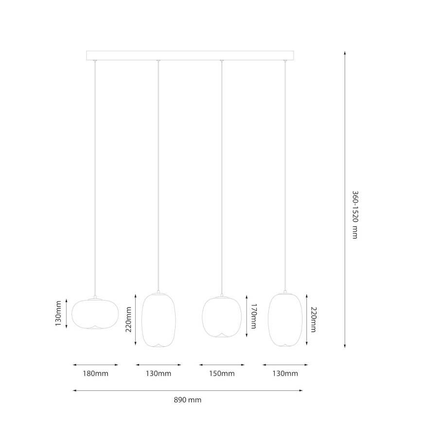 LED pendel VASO LED/15W/230V sort/røget