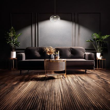 LED pendel VASO LED/4W/230V diameter 18 cm sort/røget
