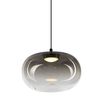 LED pendel VASO LED/4W/230V diameter 18 cm sort/røget