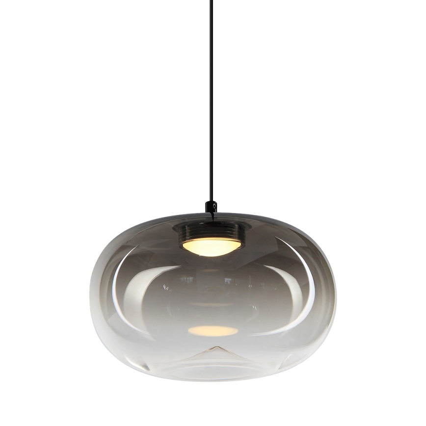 LED pendel VASO LED/4W/230V diameter 18 cm sort/røget