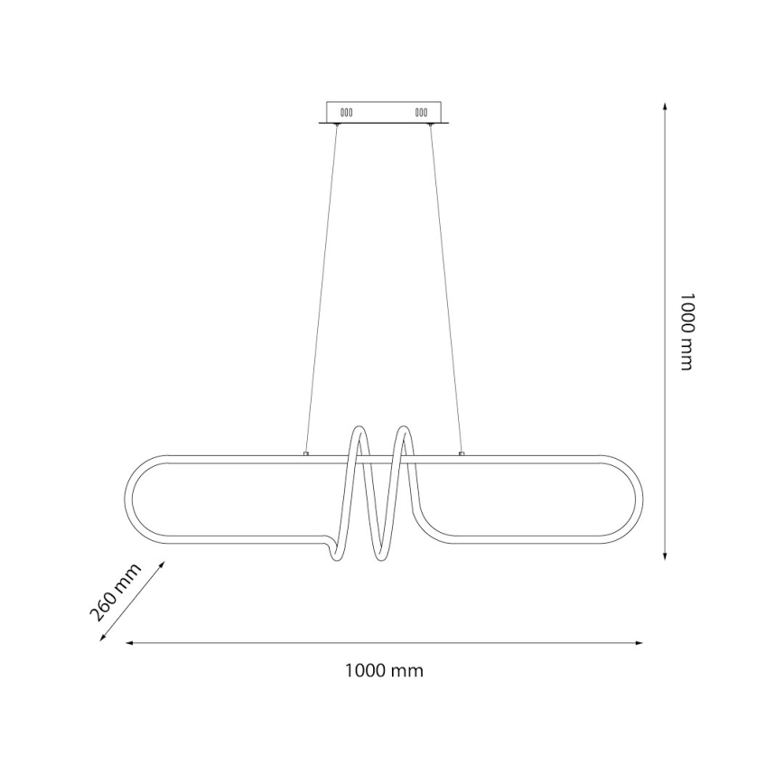 LED pendel VERTIGO LED/54W/230V sort