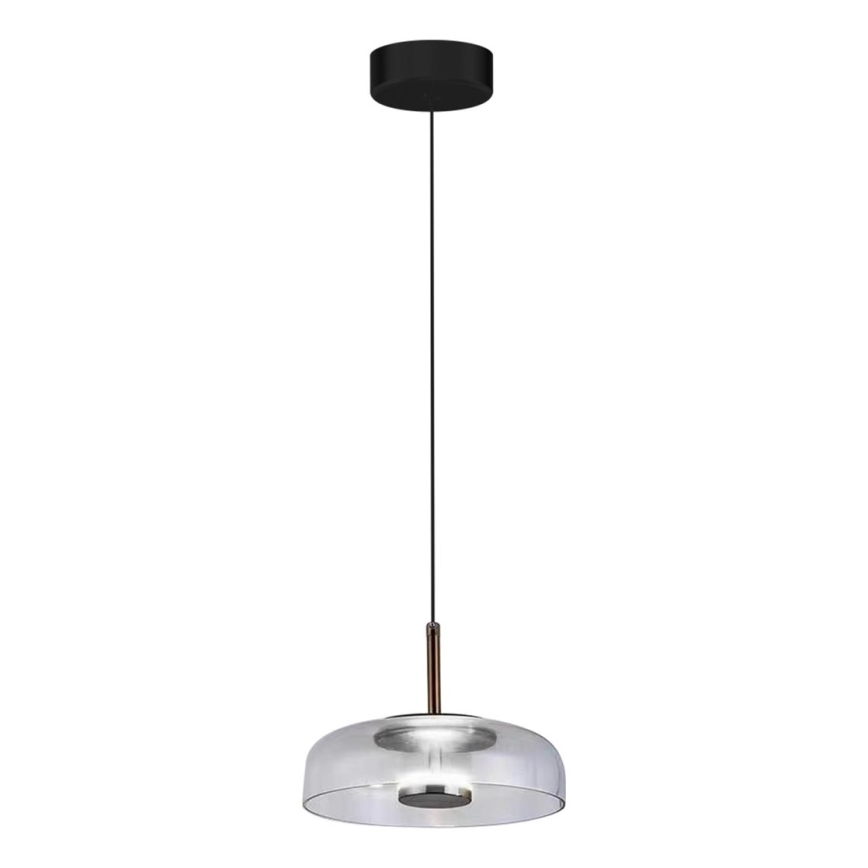 LED pendel VETRO LED/6W/230V diameter 23 cm grå/sort