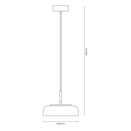 LED pendel VETRO LED/6W/230V diameter 23 cm grå/sort