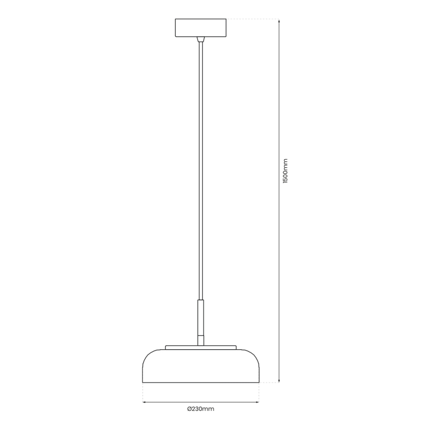 LED pendel VETRO LED/6W/230V diameter 23 cm grå/sort