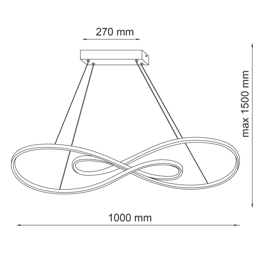 LED pendel ZUMBA LED/50W/230V guldfarvet