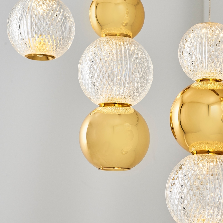LED Pendelarmatur CREMONA LED/27W/230V 3000K guld