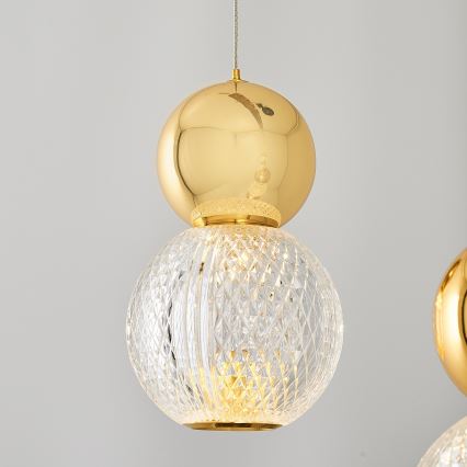 LED Pendelarmatur CREMONA LED/27W/230V 3000K guld
