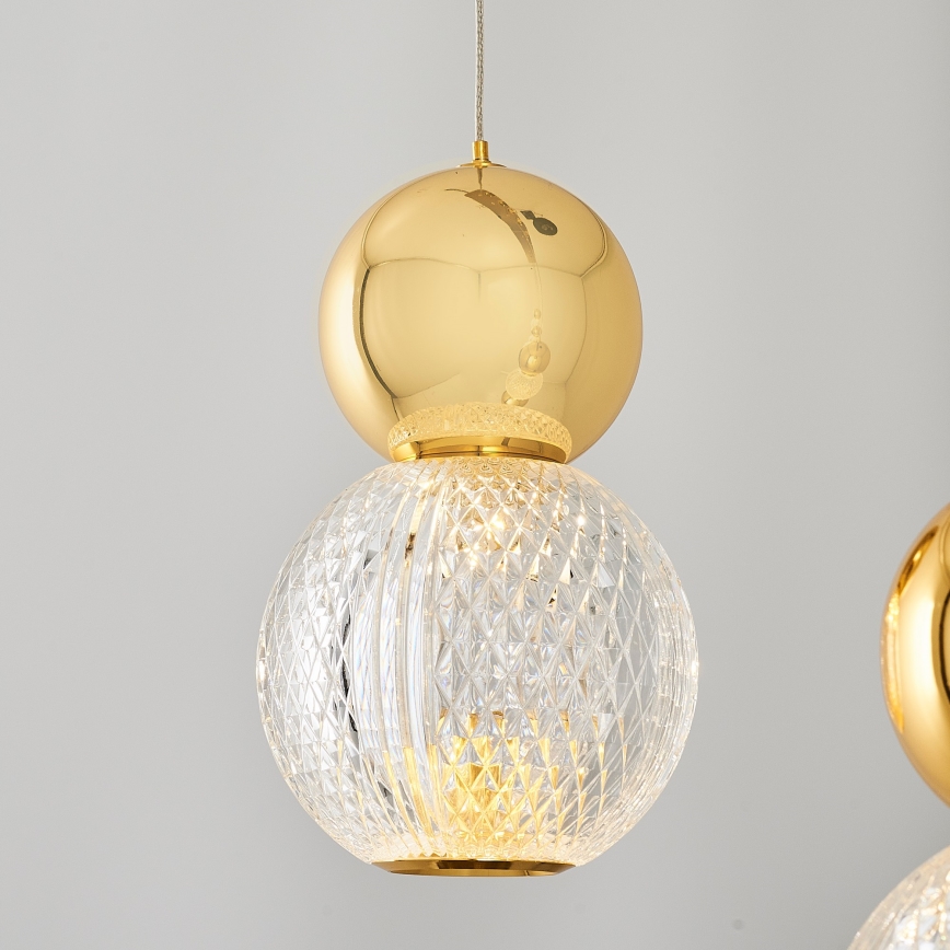 LED Pendelarmatur CREMONA LED/27W/230V 3000K guld