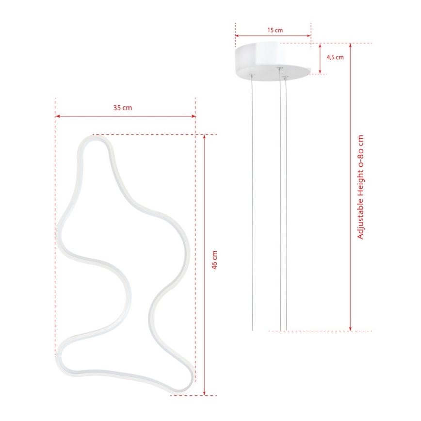 LED Pendellampe ARTISAN LED/36W/230V 4000K hvid