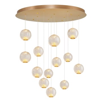 LED Pendellampe CREMONA 13xLED/5W/230V 3000K guld