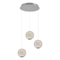 LED Pendellampe CREMONA 3xLED/5W/230V 3000K mat krom