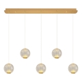 LED Pendellampe CREMONA 5xLED/5W/230V 3000K guld