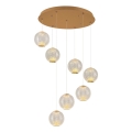 LED Pendellampe CREMONA 7xLED/5W/230V 3000K Guld