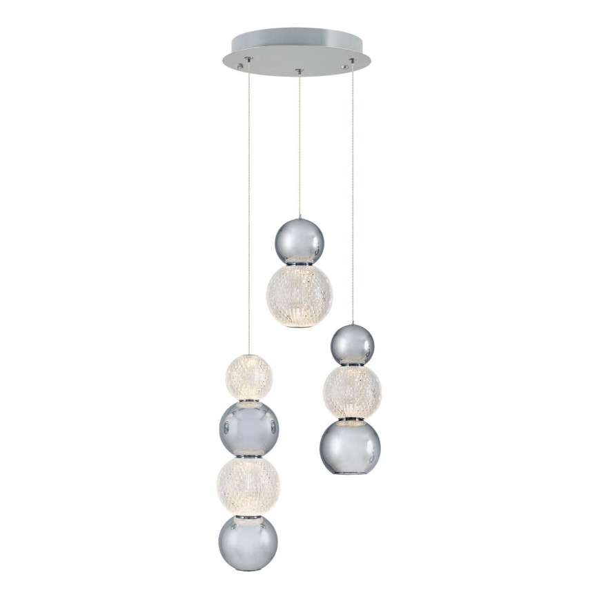 LED Pendellampe CREMONA LED/17W/230V 3000K mat krom