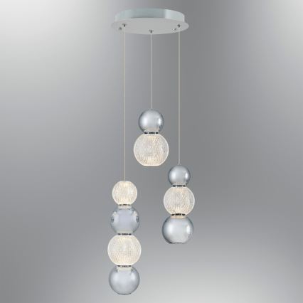 LED Pendellampe CREMONA LED/17W/230V 3000K mat krom