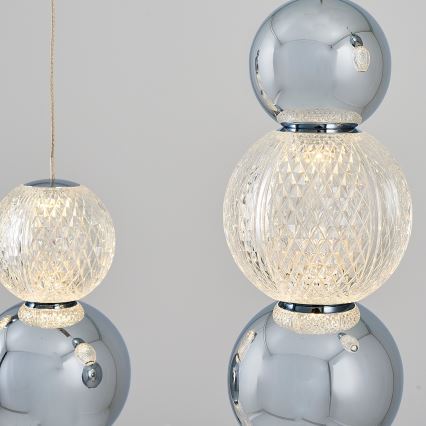LED Pendellampe CREMONA LED/27W/230V 3000K mat krom