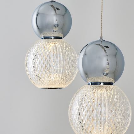 LED Pendellampe CREMONA LED/27W/230V 3000K mat krom